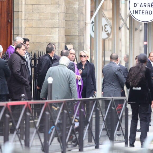 Claude Chirac lors des obsèques de Laurence Chirac, fille de Jacques et Bernadette Chirac morte le 14 avril 2016, qui ont été célébrées en la basilique Sainte-Clotilde à Paris le 16 avril 2016. La défunte a ensuite été inhumée dans la plus stricte intimité familiale au cimetière du Montparnasse © Crystal Pictures/Bestimage