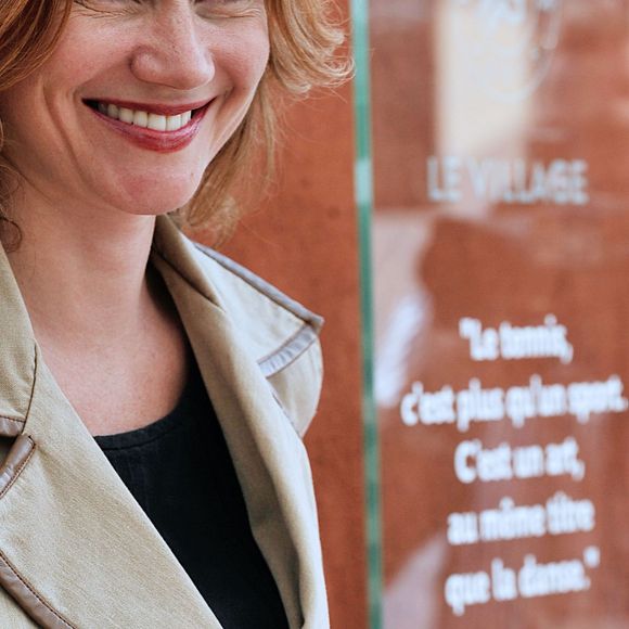 Marine Delterme - People au village des Internationaux de France de tennis de Roland Garros à Paris le 5 juin 2014.
