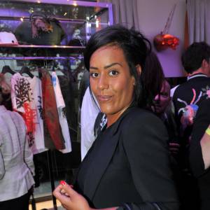 Exclusif - Amel Bent - Inauguration de la marque Faith Connexion qui s'installe à la boutique Royal Eclaireur de l'hôtel Royal Monceau à Paris, le 8 septembre 2015.