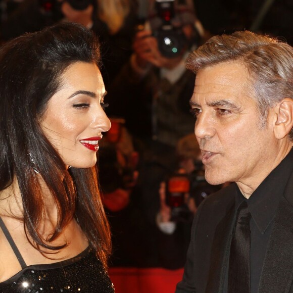 George Clooney et sa femme Amal Alamuddin Clooney à la première de "Hail Caesar!" au 66e festival international du film de Berlin le 11 février 2016. © CPA / Bestimage