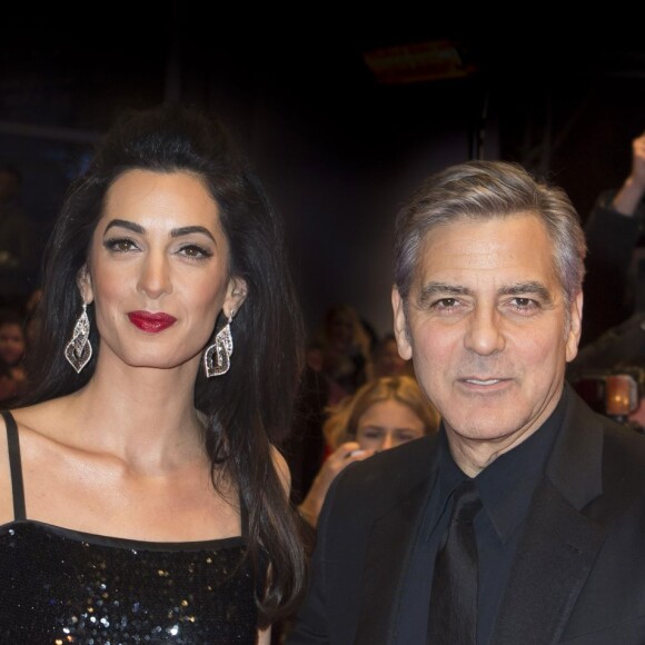 George Clooney et sa femme Amal Alamuddin Clooney - Tapis rouge du film "Hail Caesar!" lors du 66e Festival International du Film de Berlin, la Berlinale, le 11 février 2016.