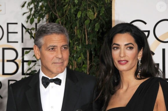 George Clooney et Amal Clooney - 72e cérémonie annuelle des Golden Globe Awards à Beverly Hills le 11 janvier 2015