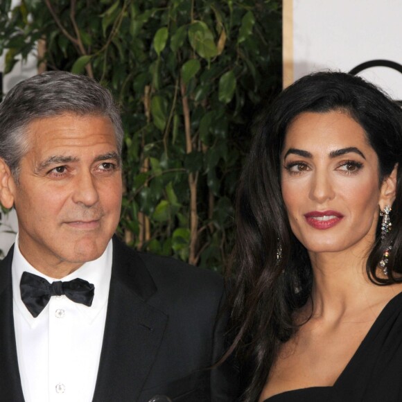 George Clooney et Amal Clooney - 72e cérémonie annuelle des Golden Globe Awards à Beverly Hills le 11 janvier 2015