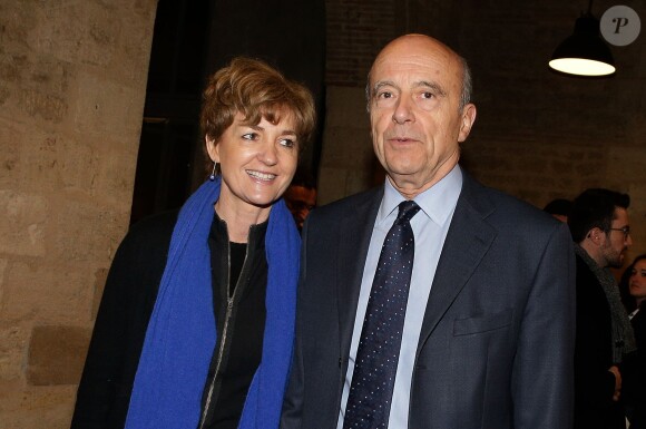 Alain Juppé en compagnie de sa femme Isabelle au dîner d'ouverture du Forum d'Avignon à Bordeaux le 31 mars 2016
