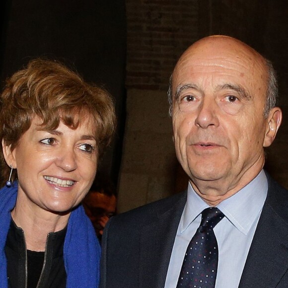 Alain Juppé en compagnie de sa femme Isabelle au dîner d'ouverture du Forum d'Avignon à Bordeaux le 31 mars 2016