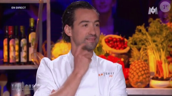 Le chef Pierre Augé dans Top Chef, le choc des champions 2015, sur M6, le lundi 20 avril 2015.
