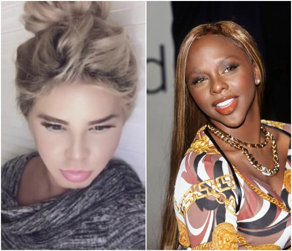 Lil' Kim avant et après la chirurgie : à gauche en 2016, à droite en 2001.