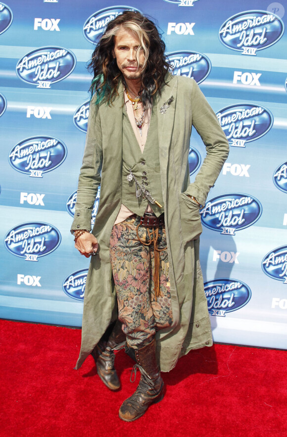 Steven Tyler à la soirée "American Idol" à Hollywood, le 13 mai 2015