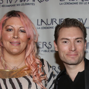 Loana Petrucciani et son compagnon Fred - Soirée des Lauriers TV Awards au Théâtre des Variétés à Paris, le 13 janvier 2016. © Denis Guigneboug/Bestimage
