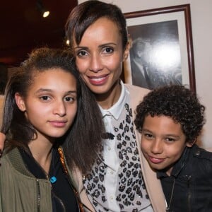 Sonia Rolland entre Ines d'Assomption et Giani Lopes - Avant-première du court-métrage "Une vie ordinaire" réalisé par Sonia Rolland au cinéma Mac Mahon à Paris, le 17 février 2016. © Cyril Moreau/Bestimage