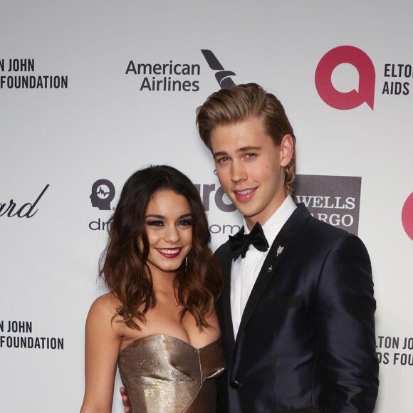 Vanessa Hudgens et son petit-ami Austin Butler à la "Elton John AIDS Foundation Viewing Party" à l'occasion de la 86e cérémonie des Oscars à Los Angeles, le 2 mars 2014.