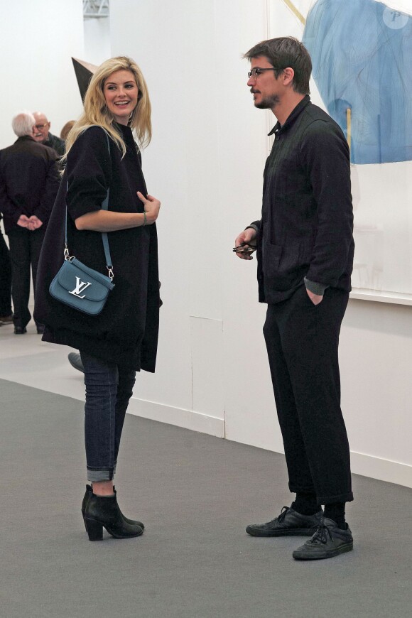 Josh Hartnett et sa compagne Tamsin Egerton (enceinte) au Vernissage du salon d'art contemporain "Frieze" à Londres. Le 13 octobre 2015 13 October 2015.