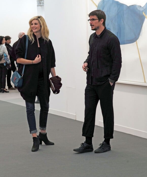 Josh Hartnett et sa compagne Tamsin Egerton (enceinte) lors du Vernissage du salon d'art contemporain "Frieze" à Londres. Le 13 octobre 2015