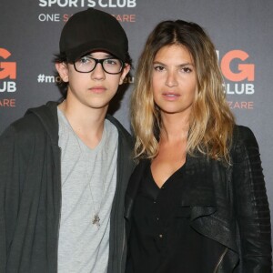 Sean Obispo et Isabelle Funaro à l'inauguration du CMG Sports Club ONE Saint-Lazare le 28 avril 2016