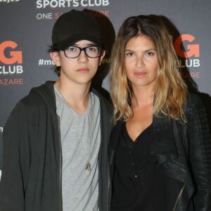 Sean Obispo et Isabelle Funaro à l'inauguration du CMG Sports Club ONE Saint-Lazare le 28 avril 2016