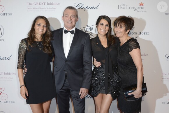 Karine Ferri, Pierre Lemarchal avec sa femme Laurence et sa fille Leslie - 4e édition du "Global Gift Gala", au George V à Paris le 13 mai 2013.