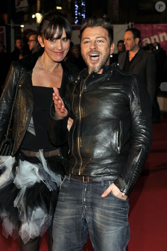 Christophe Maé et sa compagne Nadège Sarron à la 15e édition des NRJ Music Awards à Cannes le 14 decembre 2013