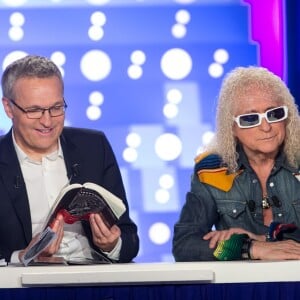 Exclusif - Michel Polnareff et Laurent Ruquier dans l'émission On n'est pas couché, sur France 2 le samedi 30 avril 2016 (tournage le jeudi 28 avril 2016), à Paris. © Cyril Moreau