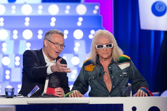 Exclusif - Michel Polnareff et Laurent Ruquier dans l'émission On n'est pas couché, sur France 2 le samedi 30 avril 2016 (tournage le jeudi 28 avril 2016), à Paris. © Cyril Moreau