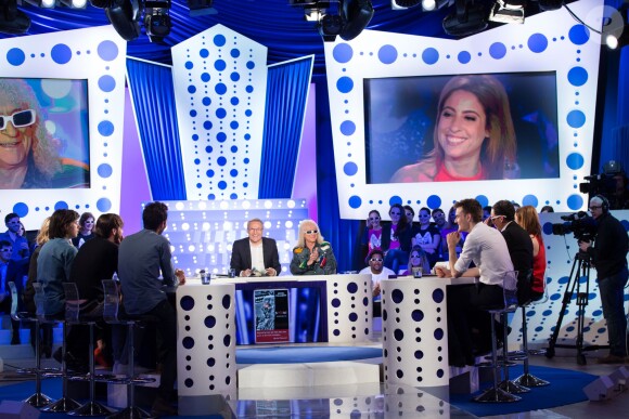 Exclusif - Michel Polnareff et Laurent Ruquier dans l'émission On n'est pas couché, sur France 2 le samedi 30 avril 2016 (tournage le jeudi 28 avril 2016), à Paris. © Cyril Moreau