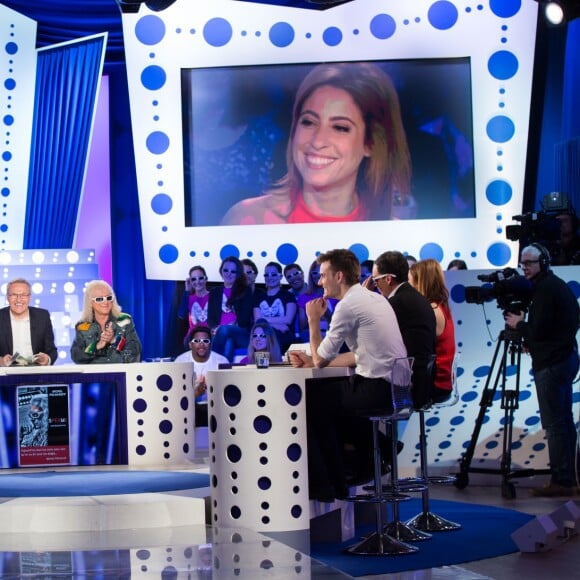 Exclusif - Michel Polnareff et Laurent Ruquier dans l'émission On n'est pas couché, sur France 2 le samedi 30 avril 2016 (tournage le jeudi 28 avril 2016), à Paris. © Cyril Moreau