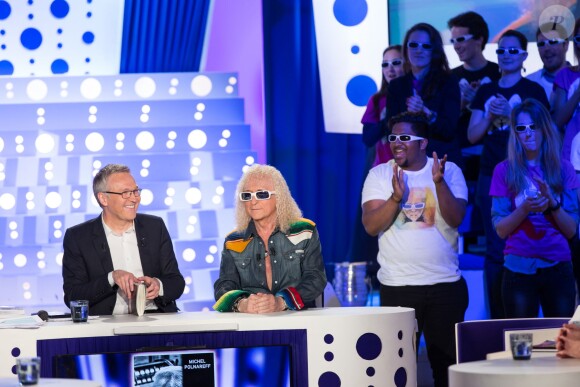 Exclusif - Michel Polnareff et Laurent Ruquier dans l'émission On n'est pas couché, sur France 2 le samedi 30 avril 2016 (tournage le jeudi 28 avril 2016), à Paris. © Cyril Moreau