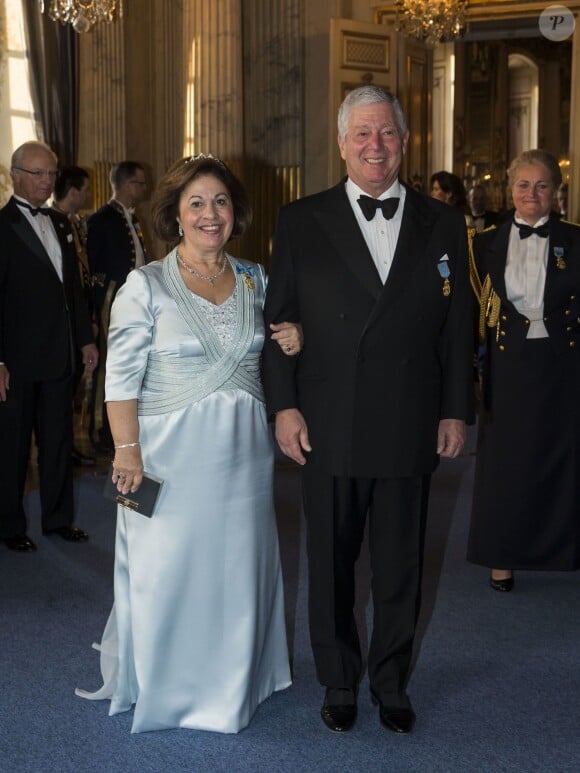 Le prince Alexandre de Serbie et la princesse Katherine de Serbie - Banquet donné en l'honneur du 70ème anniversaire du roi Carl Gustav de Suède au palais royal à Stockholm, le 30 avril 2016.
