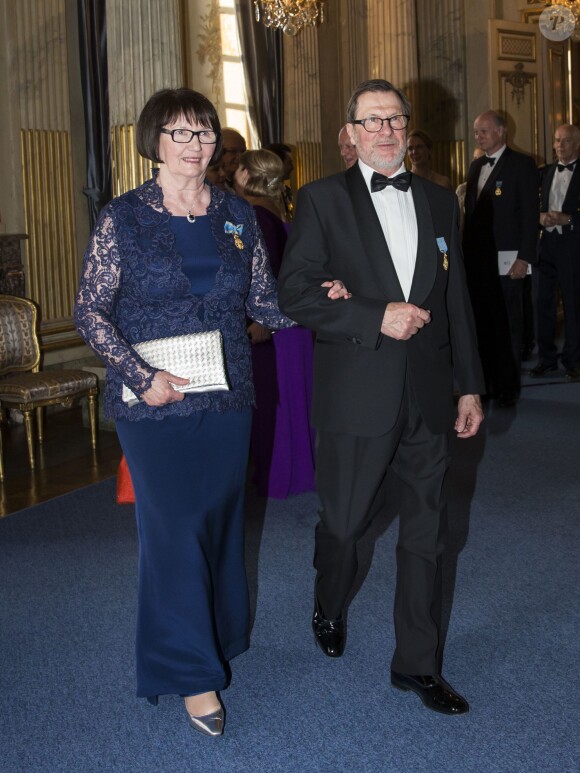 Ewa Westling et son mari Olle Westling (parents du prince Daniel de Suède) - Banquet donné en l'honneur du 70ème anniversaire du roi Carl Gustav de Suède au palais royal à Stockholm, le 30 avril 2016.