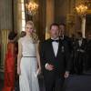 Gustaf Magnusson et sa femme Vicky Andren - Banquet donné en l'honneur du 70ème anniversaire du roi Carl Gustav de Suède au palais royal à Stockholm, le 30 avril 2016.