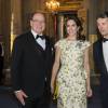 Le prince Albert II de Monaco, la princesse Mary et le prince Frederik de Danemark - Banquet donné en l'honneur du 70ème anniversaire du roi Carl Gustav de Suède au palais royal à Stockholm, le 30 avril 2016.