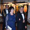 Ewa Westling et son mari Olle Westling (parents du prince Daniel de Suède) - Banquet donné en l'honneur du 70ème anniversaire du roi Carl Gustav de Suède au palais royal à Stockholm, le 30 avril 2016.