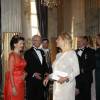 La reine Silvia, le roi Carl Gustav de Suède, Eva Maria Walter O'Neill - Banquet donné en l'honneur du 70ème anniversaire du roi Carl Gustav de Suède au palais royal à Stockholm, le 30 avril 2016.