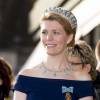 La princesse Kelly de Saxe-Coburg - Les invités du roi Carl Gustav de Suède arrivent au Banquet organisé en l'honneur de son 70ème anniversaire au palais royal à Stockholm le 30 avril 2016.
