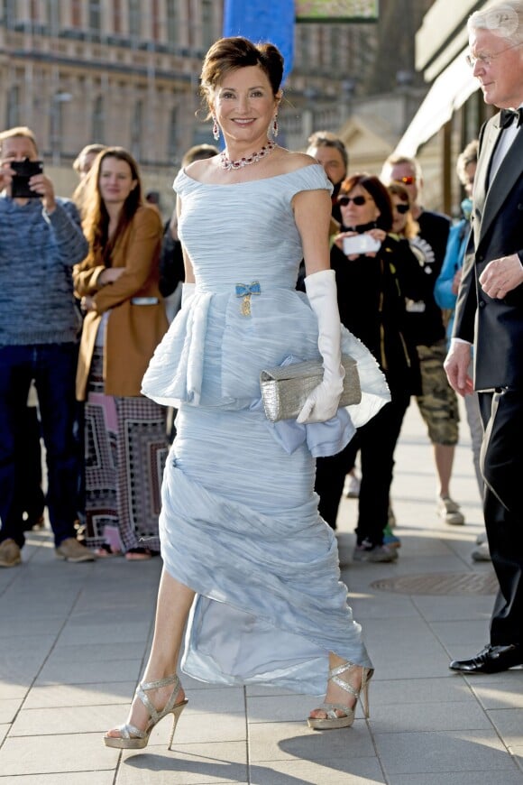 Dorrit Moussaieff - Les invités du roi Carl Gustav de Suède arrivent au Banquet organisé en l'honneur de son 70ème anniversaire au palais royal à Stockholm le 30 avril 2016.