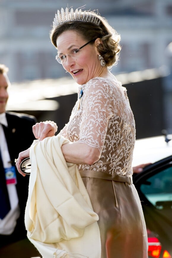 La princesse Sophie du Liechtenstein - Les invités du roi Carl Gustav de Suède arrivent au Banquet organisé en l'honneur de son 70ème anniversaire au palais royal à Stockholm le 30 avril 2016.