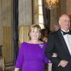 Erik Hellqvist et sa femme Marie Hellqvist (parents de la princesse Sofia de Suède) - Banquet donné en l'honneur du 70ème anniversaire du roi Carl Gustav de Suède au palais royal à Stockholm, le 30 avril 2016.