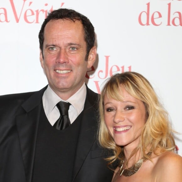 Christian Vadim et sa femme Julia Livage à l'avant-premiere "Le Jeu de la verite" au Gaumont Opera Capucines à Paris le 20 janvier 2014