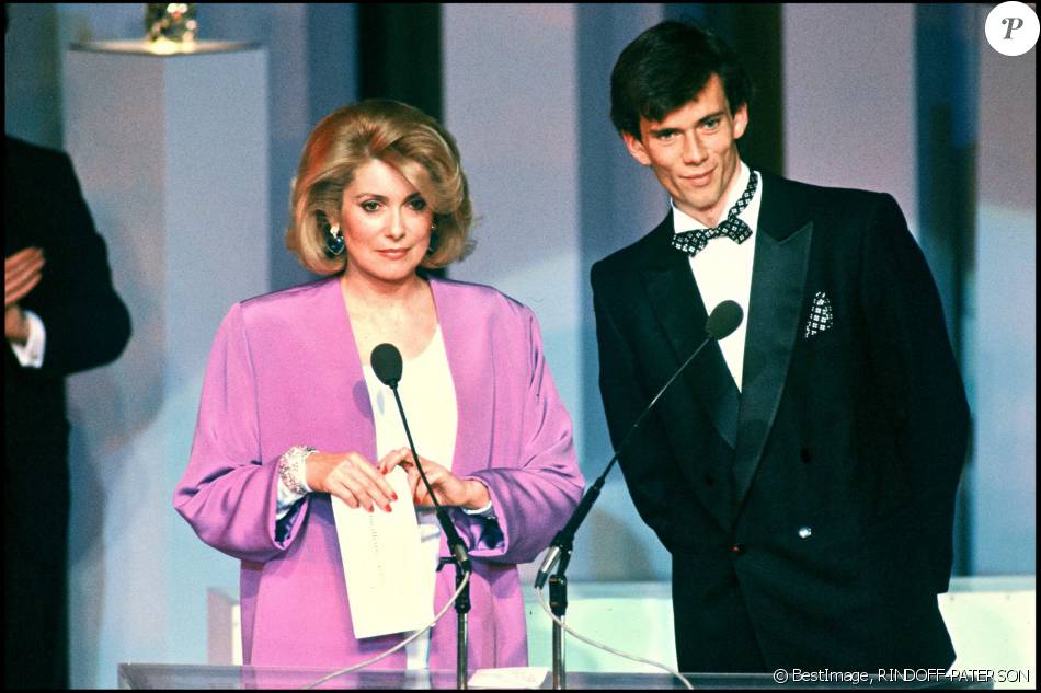 Cagtherine Deneuve et Christian Vadim à la cérémonie des César le 1er ...
