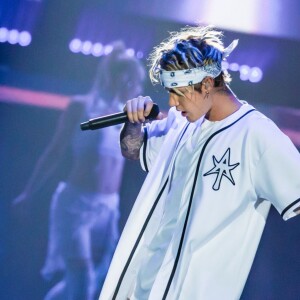 Justin Bieber en concert à Auburn Hills dans le cadre de sa tournée "The Purpose World Tour", le 26 avril 2016. © Marc Nader/Zuma Press/Bestimage