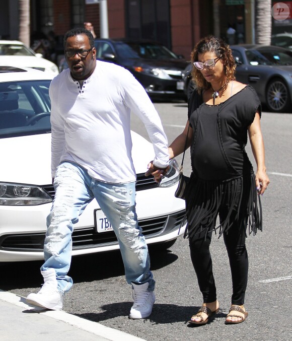 Bobby Brown et sa femme Alicia Etheredge, enceinte, se rendent chez le médecin à Beverly Hills, le 3 mai 2016.