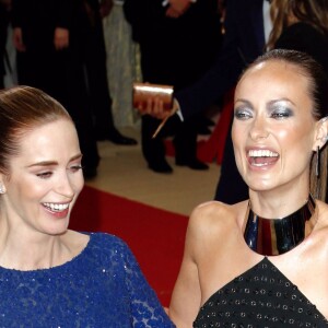 Emily Blunt et Olivia Wilde, chacune enceinte de son deuxième enfant - Soirée Costume Institute Benefit Gala 2016 (Met Gala) sur le thème de "Manus x Machina" au Metropolitan Museum of Art à New York, le 2 mai 2016.
