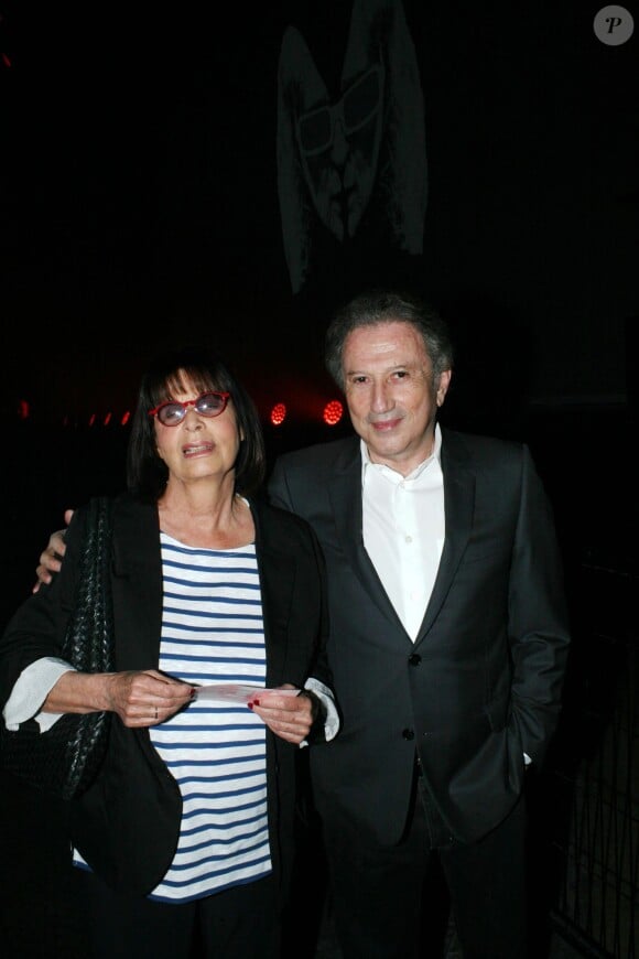 Michel Drucker et Françoise Coquet au concert de Michel Polnareff à l'AccorHotels Arena de Paris le 7 mai 2016.