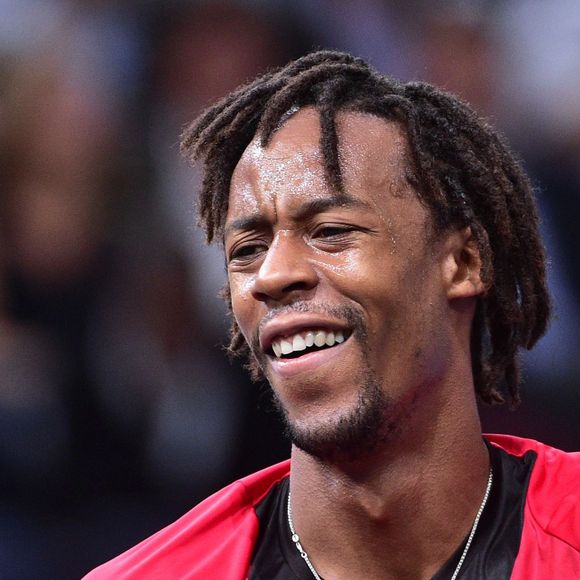 Gaël Monfils - Benoît Paire bat Gaël Monfils lors du 1er tour du tournoi BNP Paribas Masters à l'Accor Hôtels Arena à Paris le 2 novembre 2015. © Giancarlo Gorassini / Bestimage