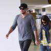 Lea Michele et son compagnon Cory Monteith arrivent a l'aeroport LAX de Los Angeles. Le 5 janvier 2013