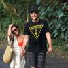 Exclusif - No Web - No Blog - Cory Monteith et Lea Michele sur la plage a Hawaii, le 1er janvier 2013.