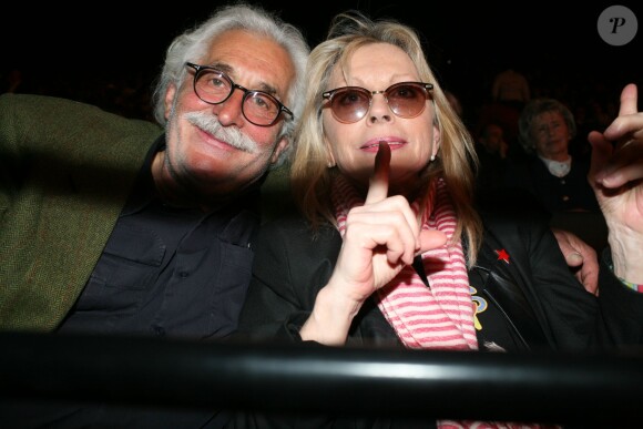Véronique Sanson et son compagnon Christian Meilland - Jour 4 - People au concert de Michel Polnareff à l'AccorHotels Arena de Paris le 11 mai 2016