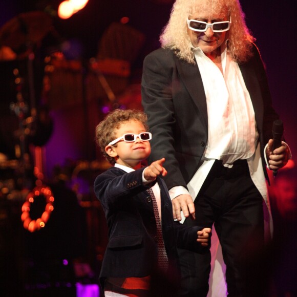 Michel Polnareff et son fils Louka - Jour 3 - Concert de Michel Polnareff à l'AccorHotels Arena de Paris le 10 mai 2016.10/05/2016 - Paris