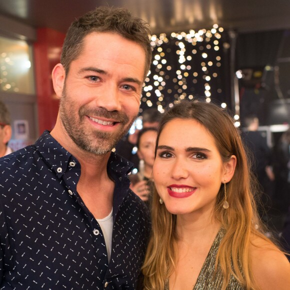 Exclusif - Emmanuel Moire et Joyce Jonathan - Backstage - Enregistrement de l'émission "Tout le monde chante contre le cancer... 10 ans" au Zénith à Paris. Le 1er décembre 2015 © Corleone-Moreau / Bestimage