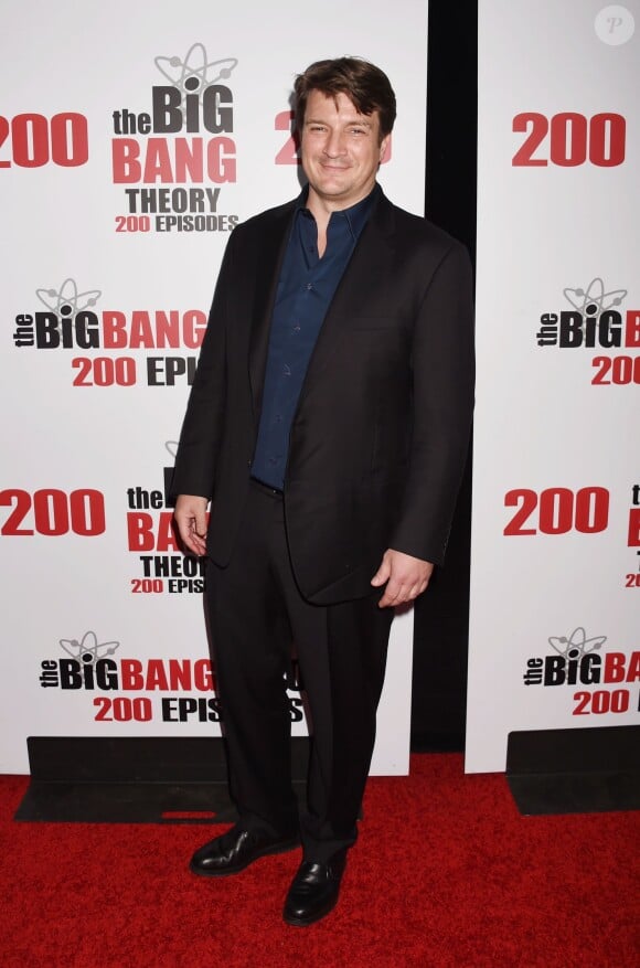 Nathan Fillion - People à la projection du 200ème épisode de la série "The Big Bang Theory" à Los Angeles. Le 20 février 2016