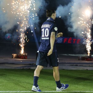 Zlatan Ibrahimovic disputé son dernier match sous le maillot du Paris Saint-Germain lors de PSG - Nantes le 14 mai 2016 au Parc des Princes.